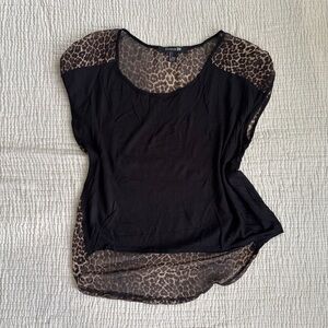 Forever 21 mesh back cheetah print top